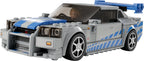 LEGO Speed Champions 2 Fast 2 Furious Nissan Skyline GT-R (R34) 76917 – 319 Pieces Building Set with Brian O'Conner Minifigure