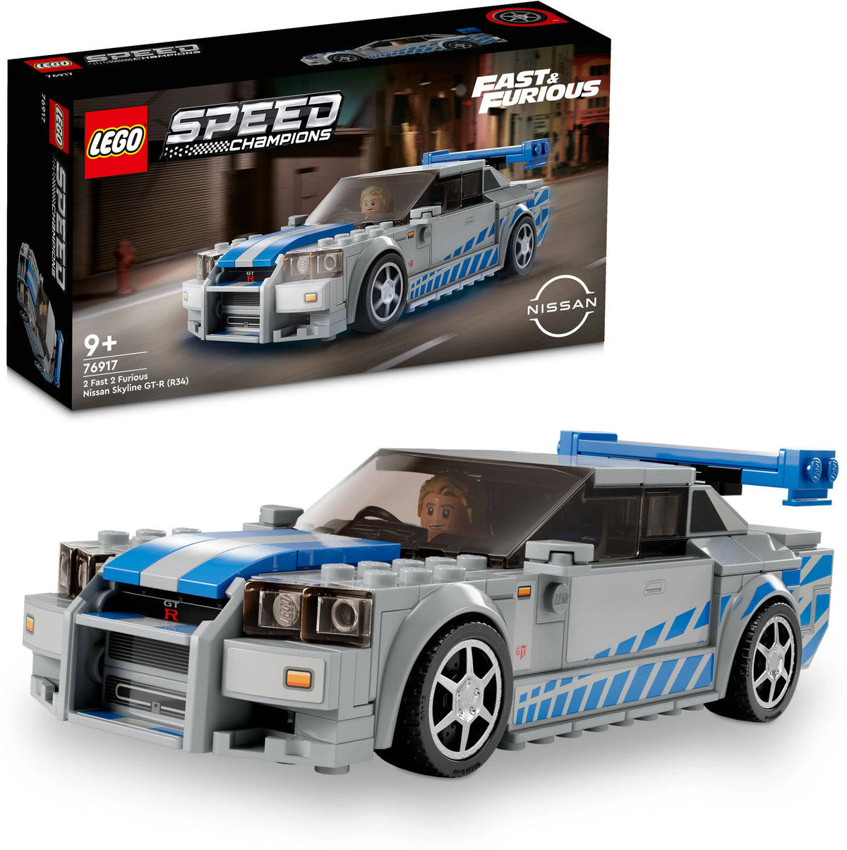 LEGO Speed Champions 76917 2 Fast 2 Furious Nissan Skyline GT-R R34