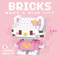 Hello Kitty micro building bricks figure, 146 pieces