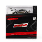 Whoosh 1:43 RC mini drift car in chrome silver with 2.4GHz remote