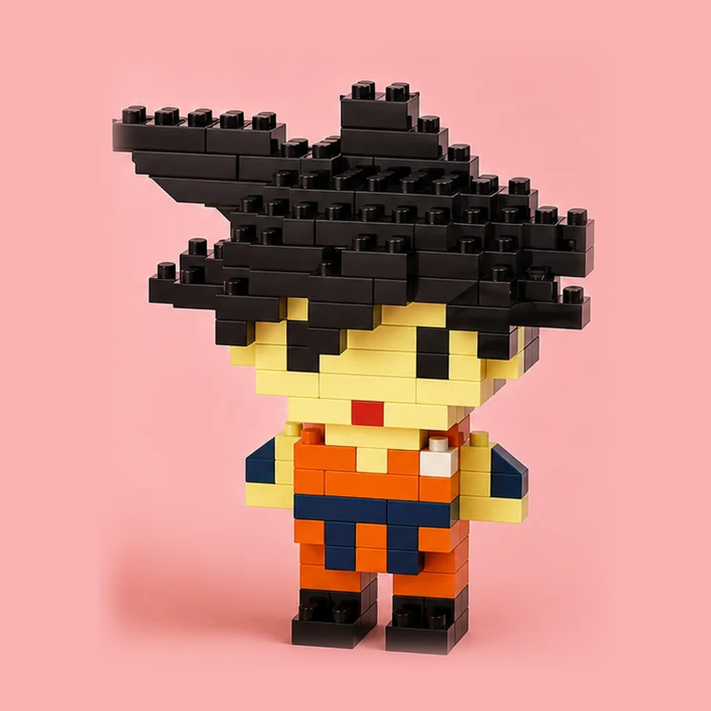 DMXC Bricks Dragon Ball Z Son Goku Micro Building Blocks – 155 Pieces 3D Mini Figure Kit | Anime Desk Decor & Gift