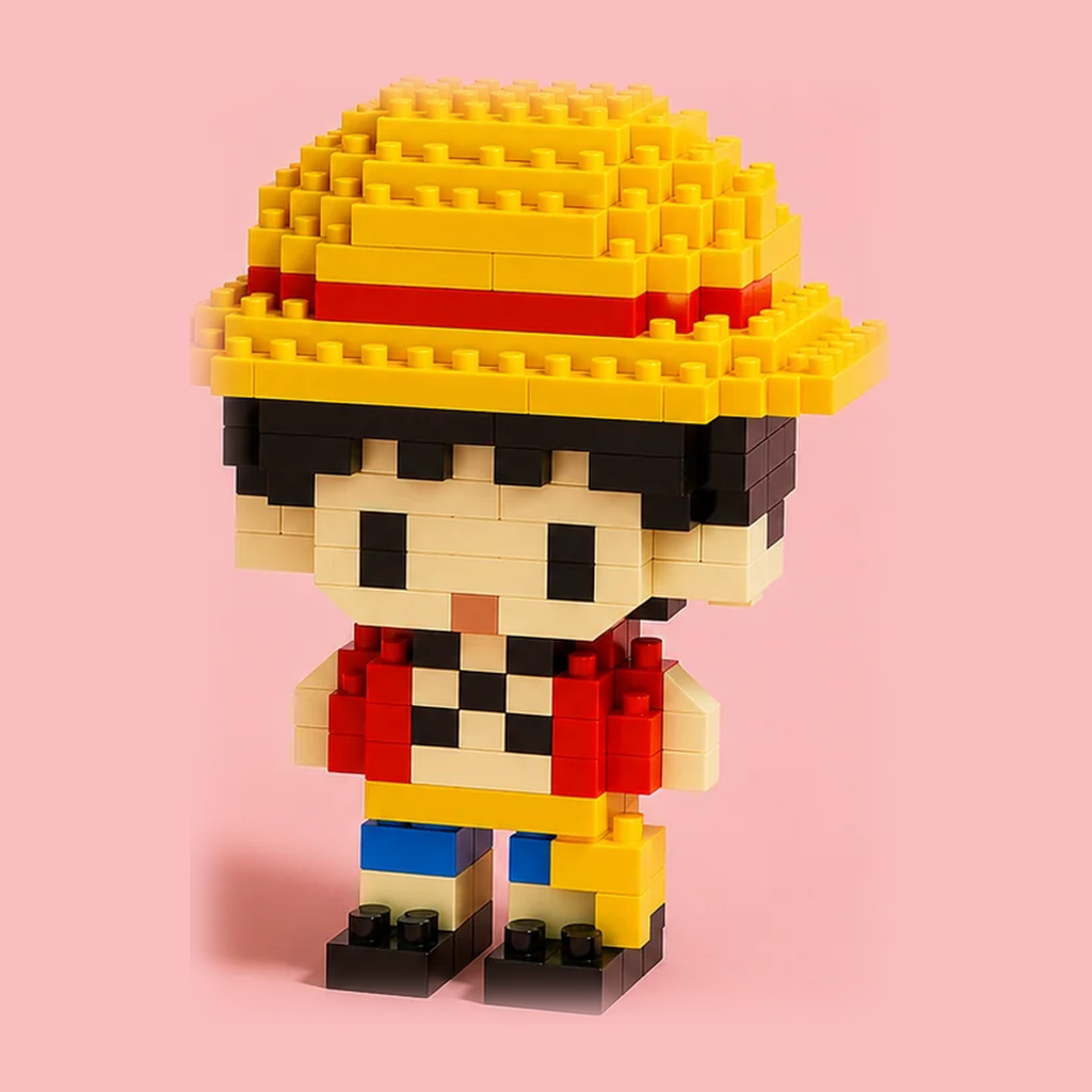 DMXC Bricks One Piece Monkey D. Luffy F3031 3D Mini Figure Micro Building Blocks Kit (203 Pieces)