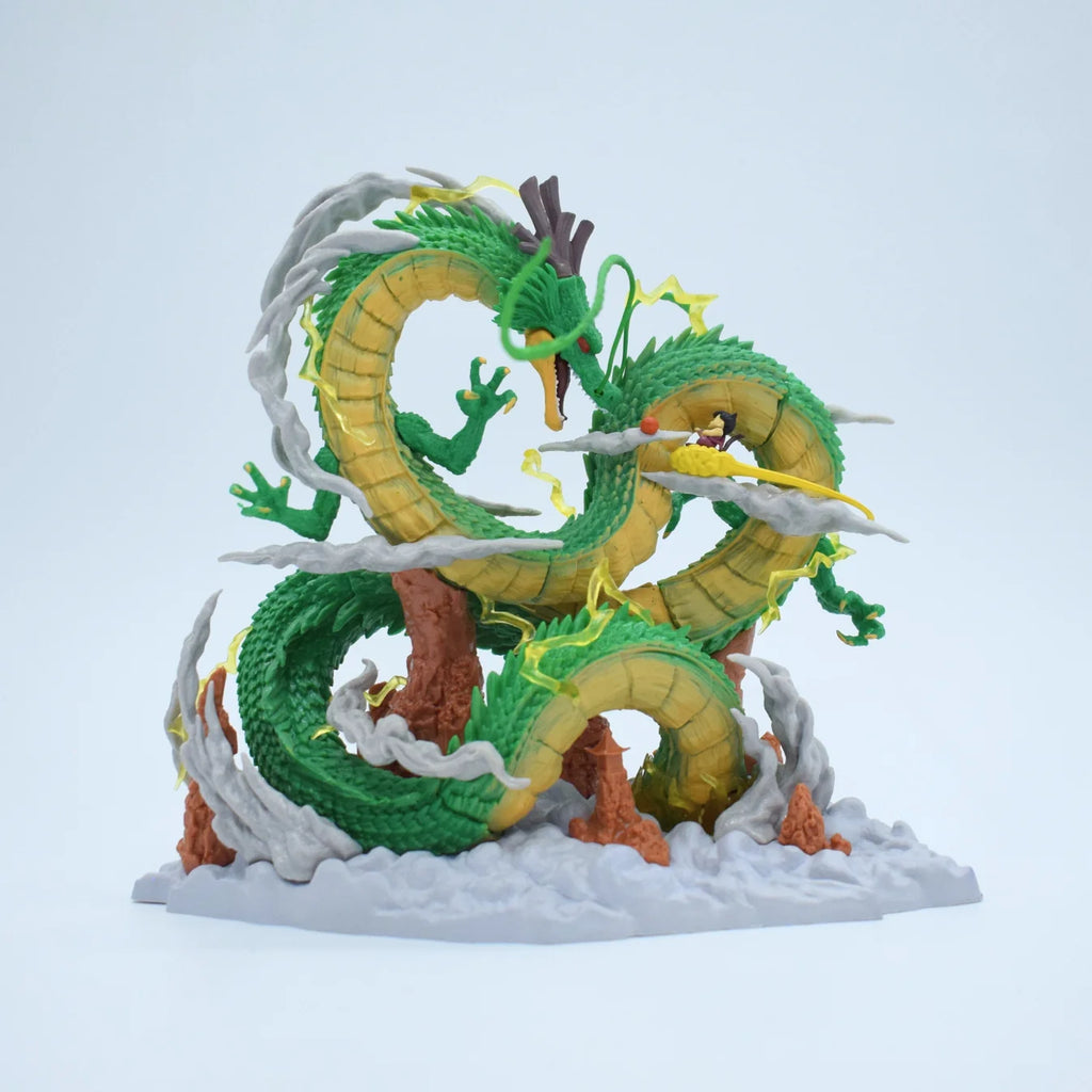Shenron dragon diorama figure with Goku on Flying Nimbus