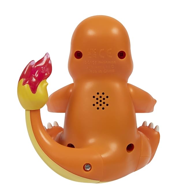 Pokémon My Partner Charmander – Electronic Interactive Figure with Lights, Sound & Motion | Reacts to Touch & Voice, 50+ Reactions (Jazwares)
