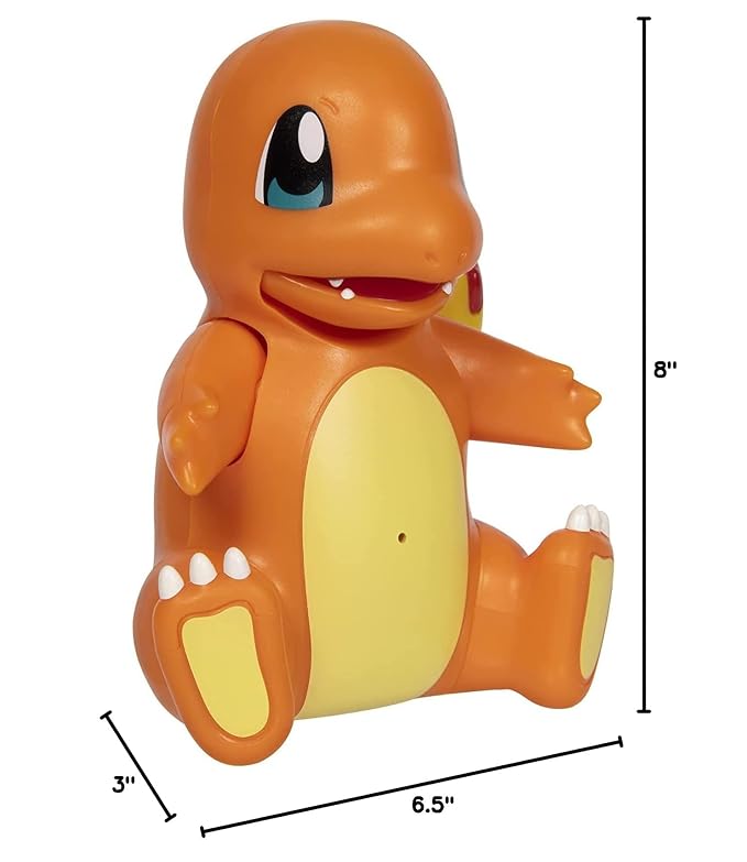 Pokémon My Partner Charmander – Electronic Interactive Figure with Lights, Sound & Motion | Reacts to Touch & Voice, 50+ Reactions (Jazwares)