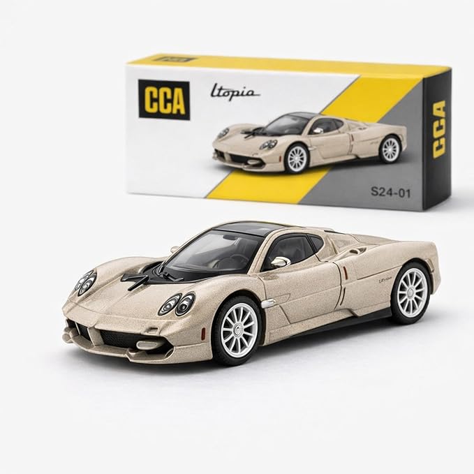 CCA Pagani Utopia 1:64 Scale Diecast Model Car – Champagne Gold | Premium Collectible Hypercar (S24-01)