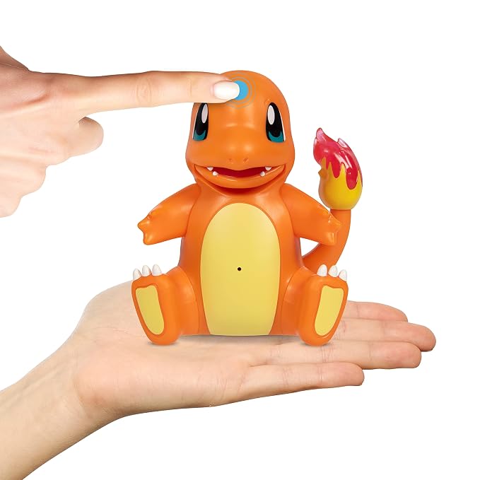 Pokémon My Partner Charmander – Electronic Interactive Figure with Lights, Sound & Motion | Reacts to Touch & Voice, 50+ Reactions (Jazwares)