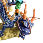 Kid Goku Riding Shenron Figure – Dragon Ball Diorama with Power Pole & Nimbus Clouds | Navy Blue Dragon Collectible