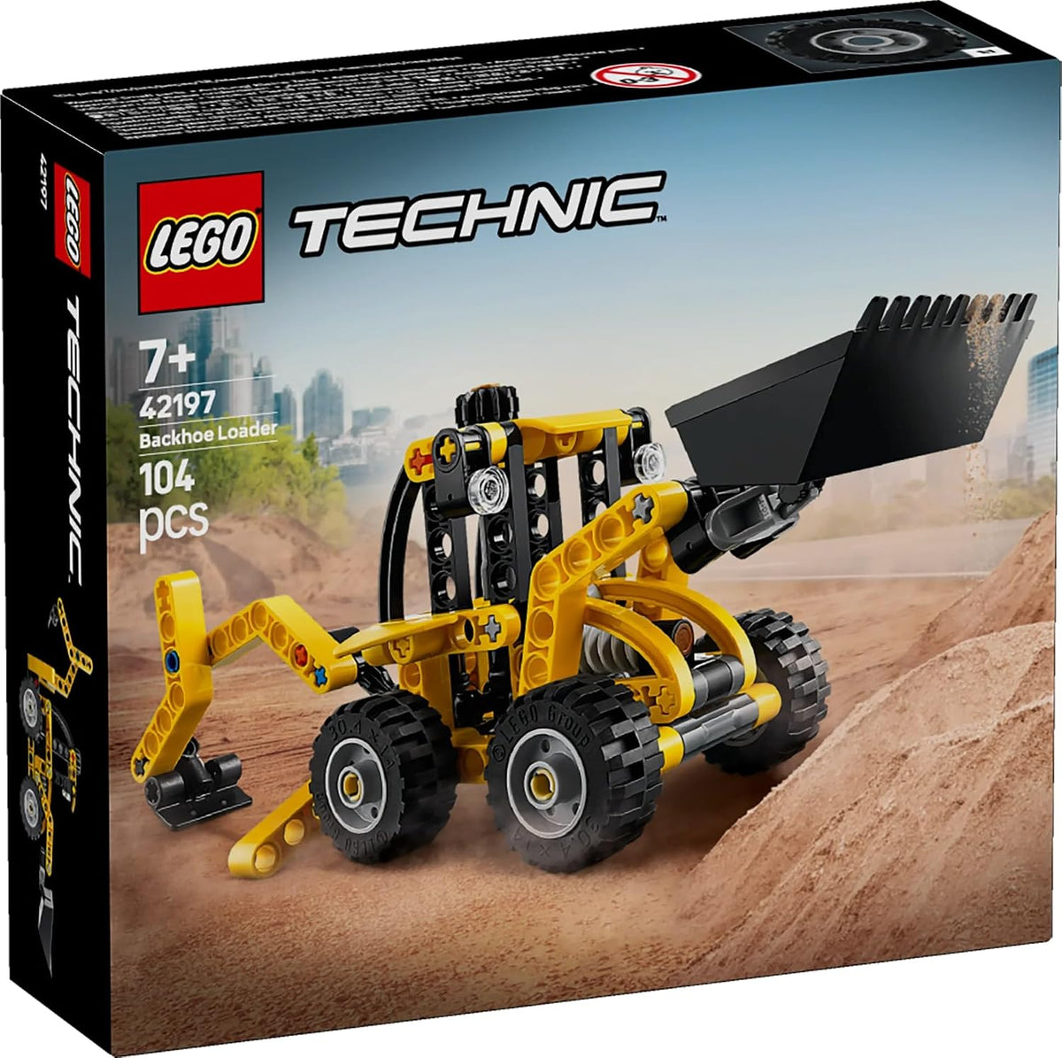 LEGO Technic Backhoe Loader 42197 – 104 Pieces Construction Vehicle Building Set