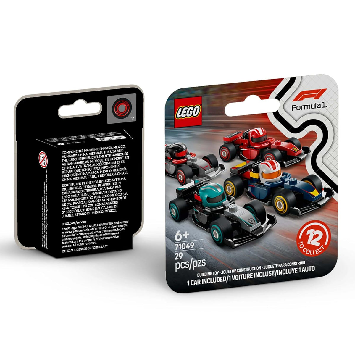 LEGO F1 Collectible Race Cars 71049 – Mystery Blind Bag | 1 Random Formula 1 Team Car (12 to Collect)