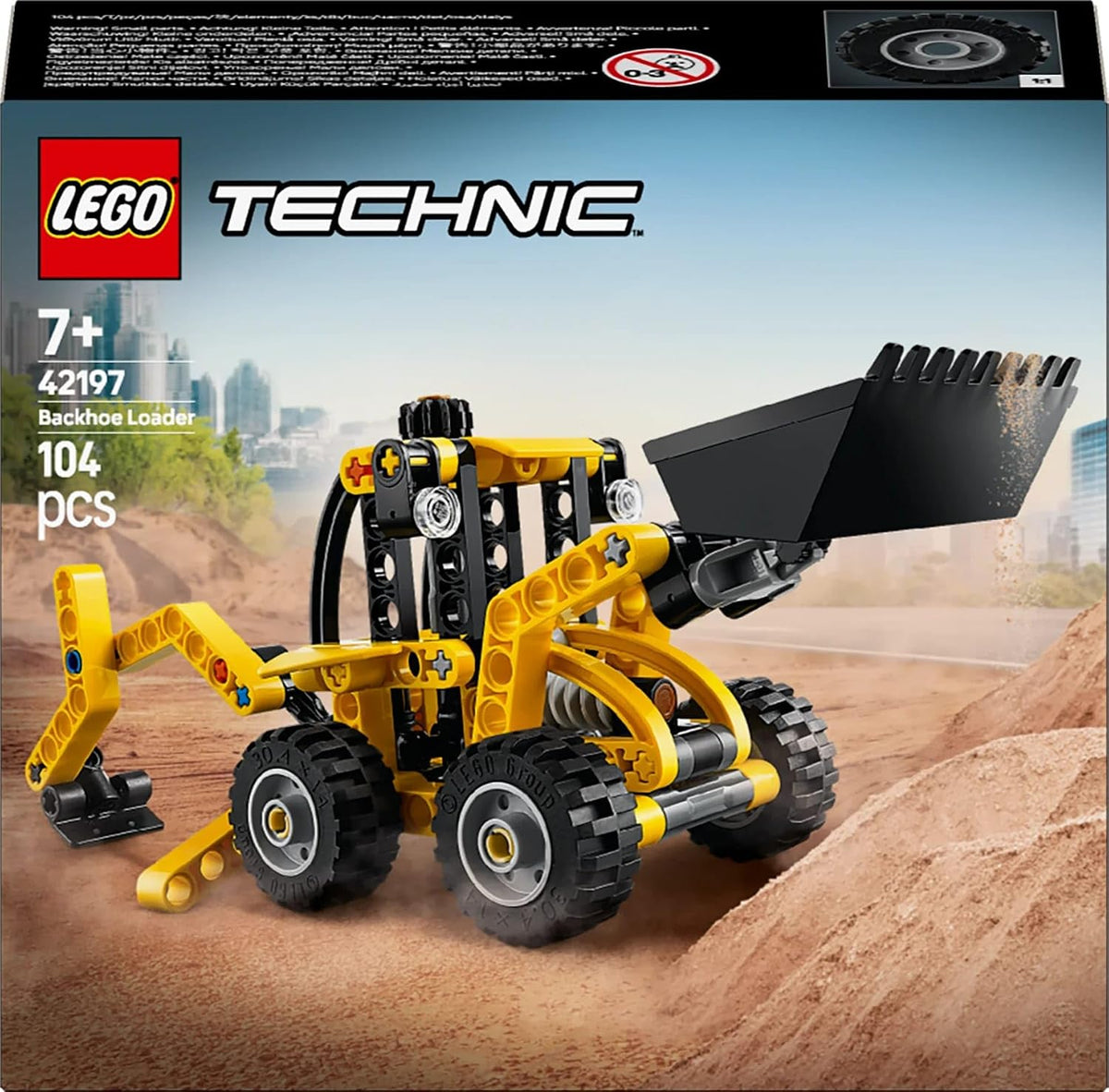 LEGO Technic Backhoe Loader 42197 – 104 Pieces Construction Vehicle Building Set