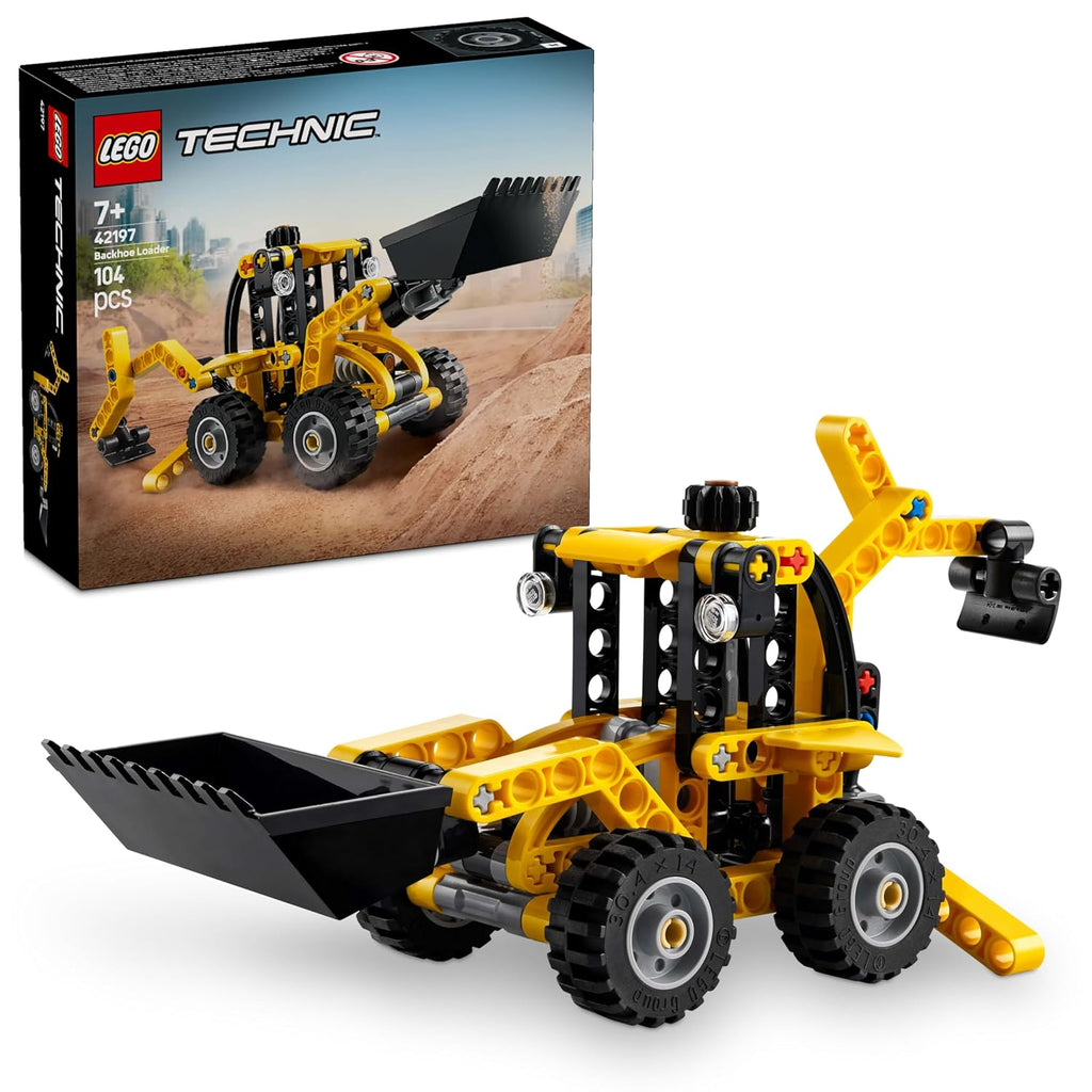 LEGO Technic Backhoe Loader 42197 – 104 Pieces Construction Vehicle Building Set