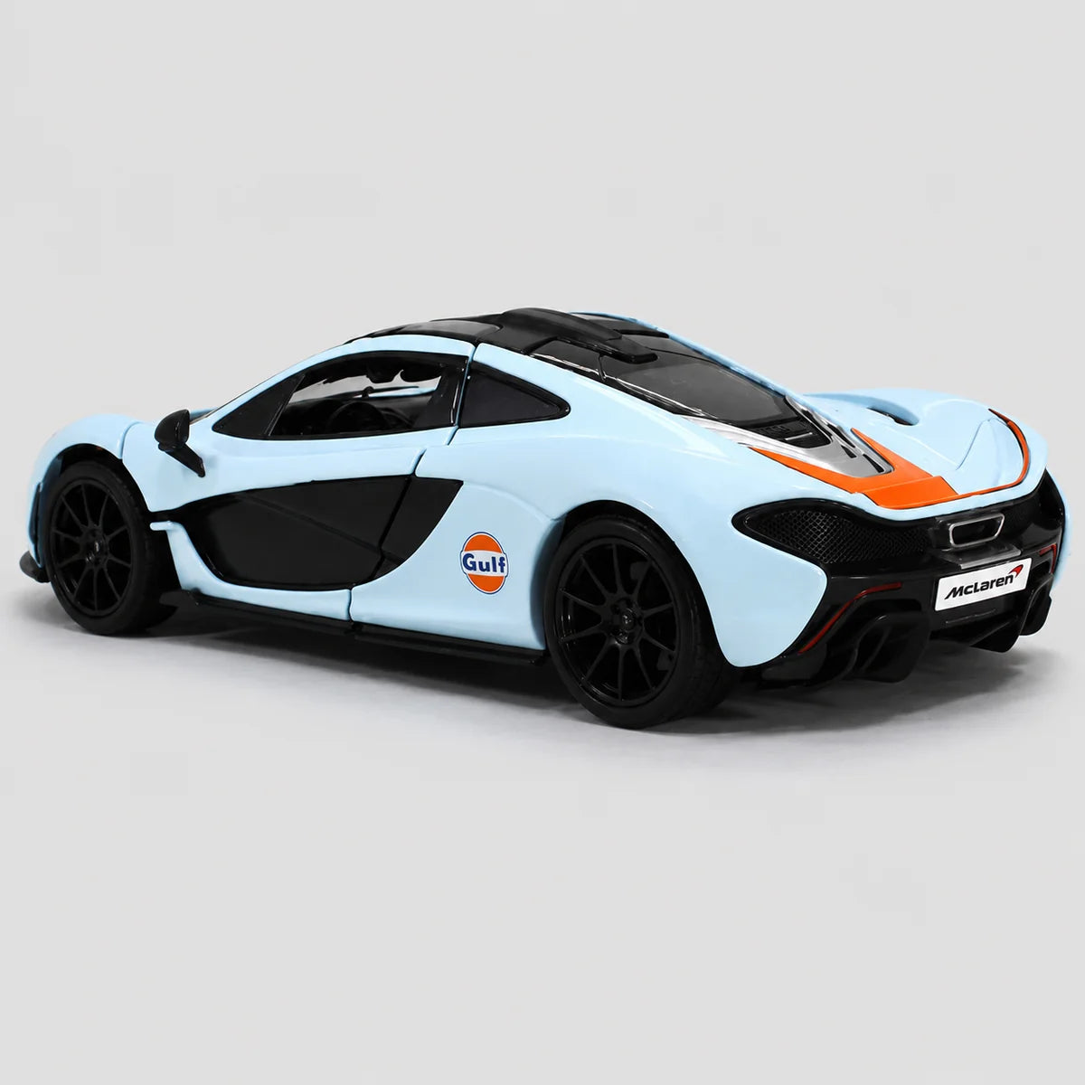 CCA McLaren P1 GTR 1:40 diecast car in Gulf blue and orange livery
