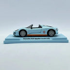 CCA Porsche 918 Spyder 1:64 Scale Diecast Model Car – Gulf Livery Light Blue & Orange | Premium Collectible Supercar