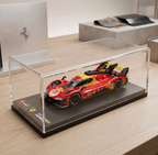 Bburago Ferrari 499P Hypercar 1:64 Scale Diecast Model Car – Red #51 | Racing Collectible with Display Base