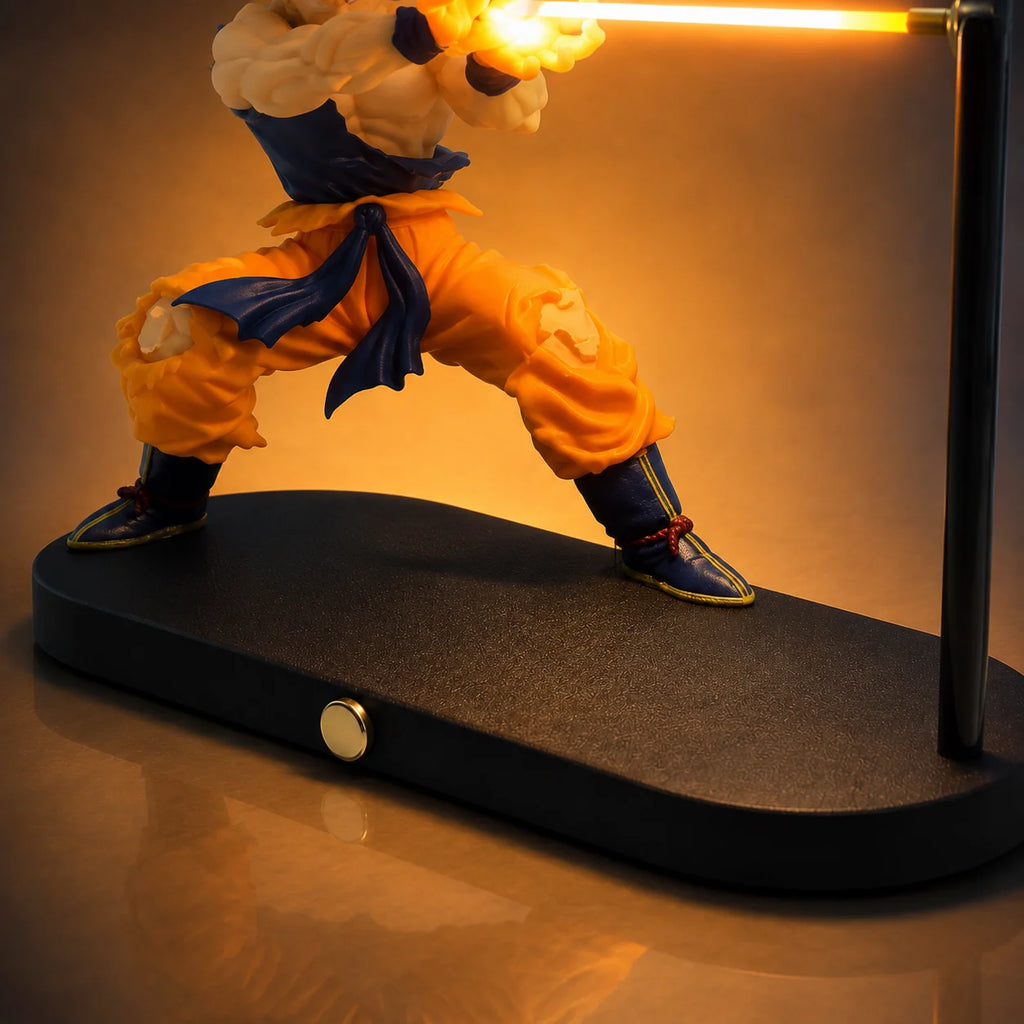 Goku Super Saiyan Kamehameha LED Light-Up Figure – 16 cm Glowing Energy Beam Display | Dragon Ball Z Desk Lamp Collectible