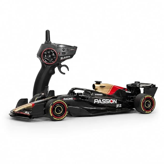 Jimyog 1:10 F1 RC racing car, black racing edition, with remote