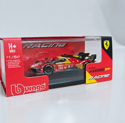 Bburago Ferrari 499P hypercar 1:64 diecast in red #51