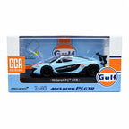 CCA McLaren P1 GTR 1:40 Scale Diecast Model Car – Gulf Livery Blue & Orange | Premium Collectible Supercar