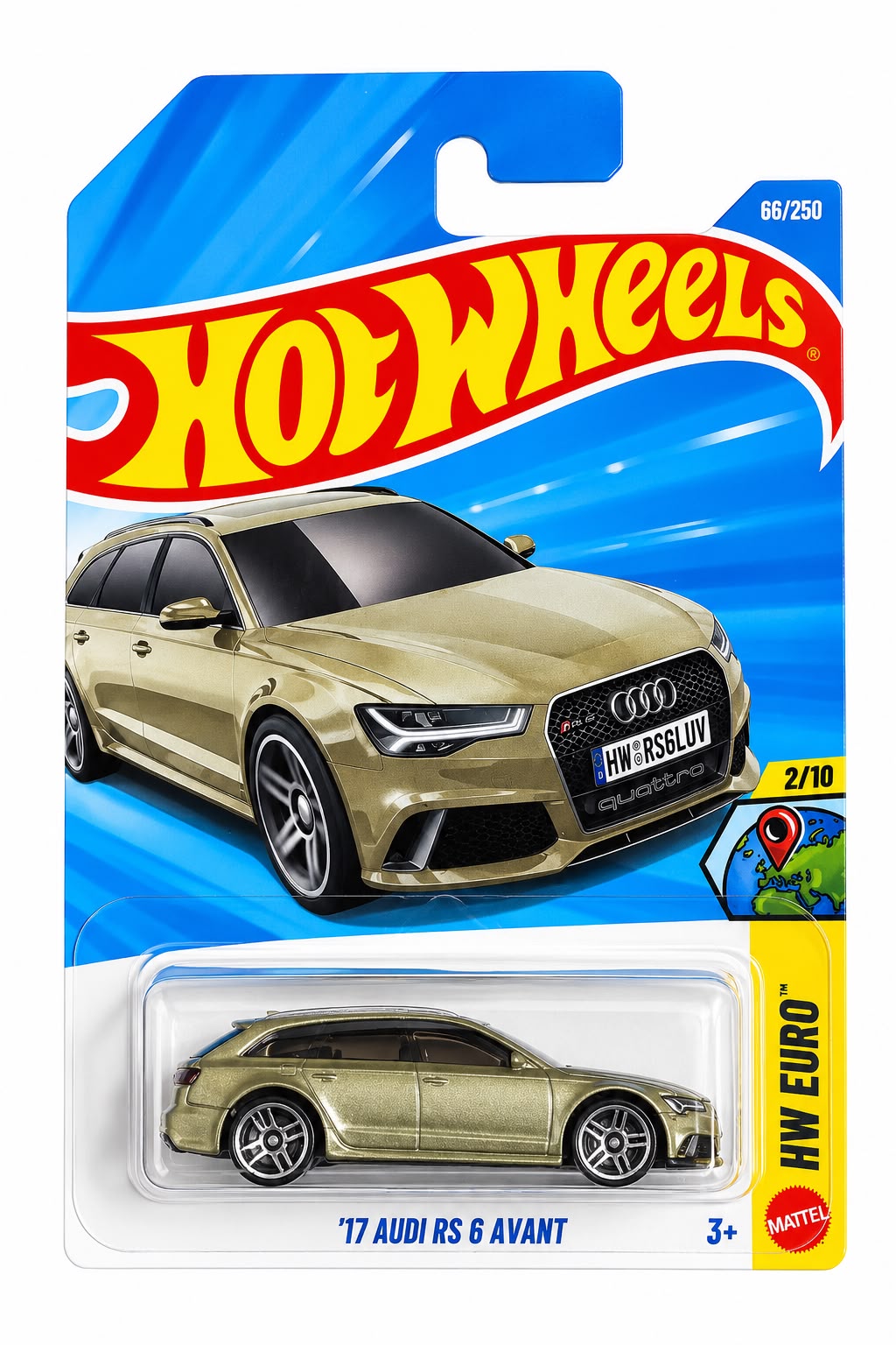 Hot Wheels '17 Audi RS 6 Avant in metallic champagne gold