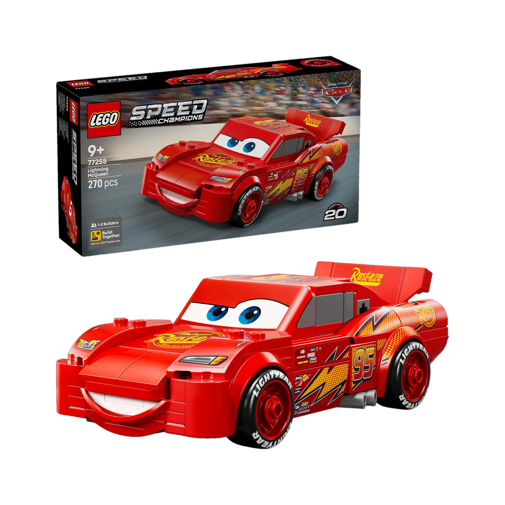 LEGO Speed Champions Disney Pixar Cars Lightning McQueen 77255 – 270 Pieces Car Building Set