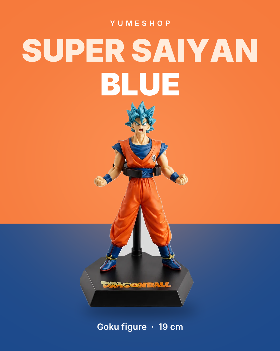 Goku Super Saiyan Blue Action Figure – 19 cm Dragon Ball Super Collectible with Display Stand