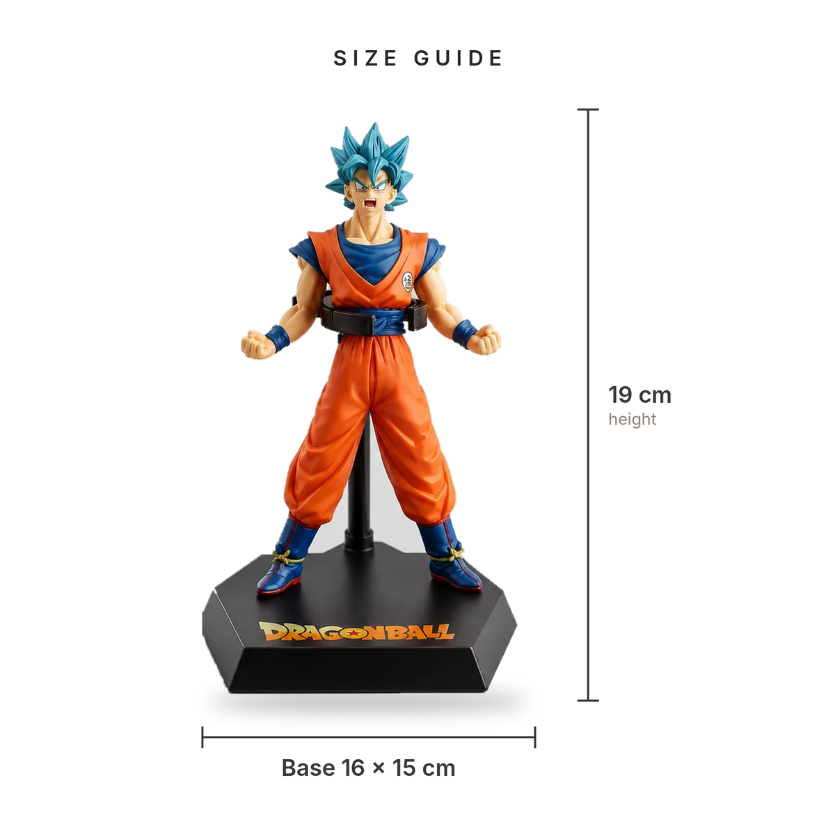 Goku Super Saiyan Blue Action Figure – 19 cm Dragon Ball Super Collectible with Display Stand