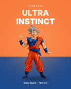 Goku Ultra Instinct Action Figure – 18.5 cm Dragon Ball Super Collectible | Battle-Damaged Silver Hair Edition