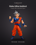 Goku Ultra Instinct Action Figure – 18.5 cm Dragon Ball Super Collectible | Battle-Damaged Silver Hair Edition