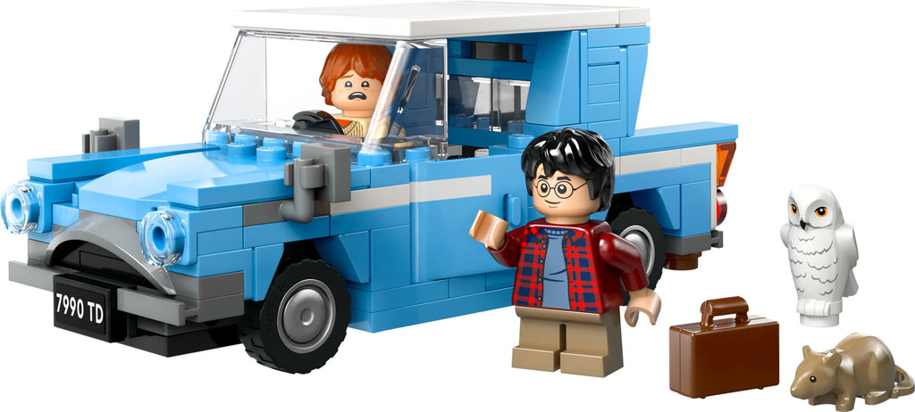 LEGO Harry Potter Flying Ford Anglia 76424 – 165 Pieces Car Building Set with Harry, Ron & Hedwig
