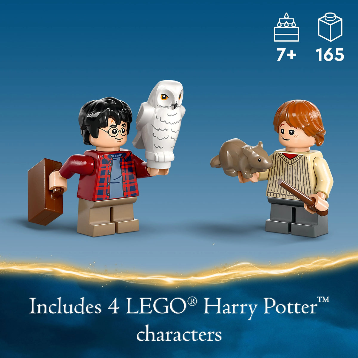 LEGO Harry Potter Flying Ford Anglia 76424 – 165 Pieces Car Building Set with Harry, Ron & Hedwig