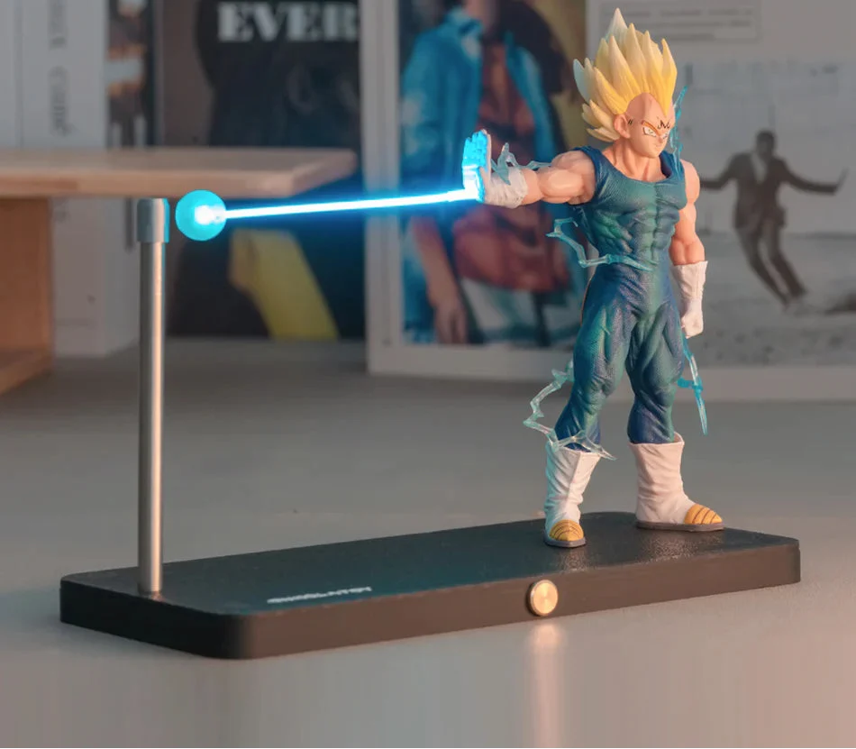 Majin Vegeta Super Saiyan LED Light-Up Figure – Glowing Energy Beam Display | Rechargeable Dragon Ball Z Desk Lamp Collectible