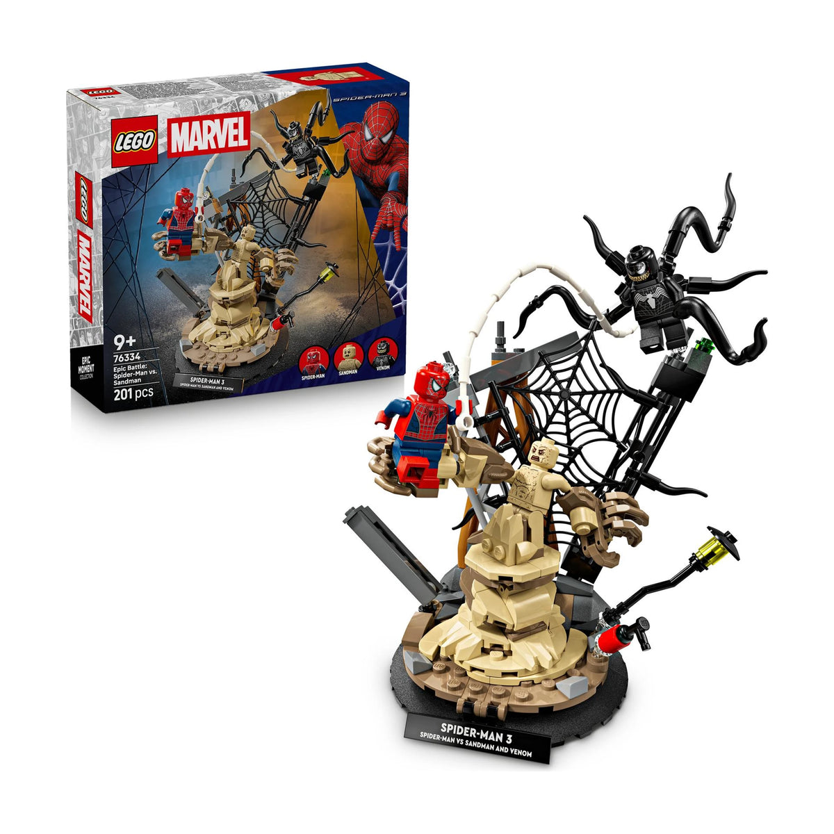 LEGO Marvel 76334 Spider-Man vs Sandman epic battle set