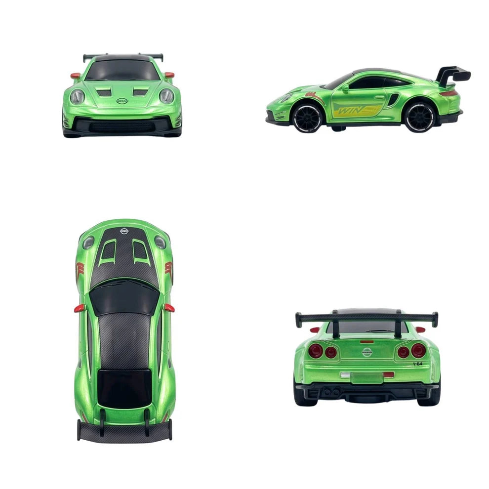 HB Toys Mini Drift 1:64 Scale RC Car – Metallic Green | 2.4GHz & App Remote Control Alloy Drift Car