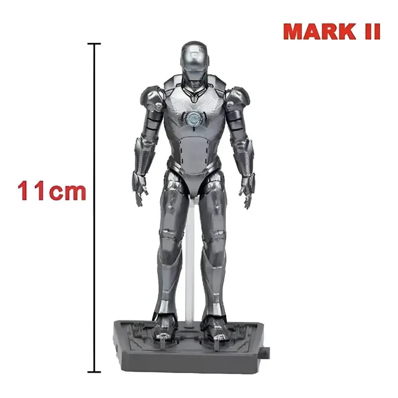 ZD Toys Iron Man Mark II (MK2) Action Figure – 4-Inch Scale (11 cm) Base Version with Display Stand | Official Marvel Collectible