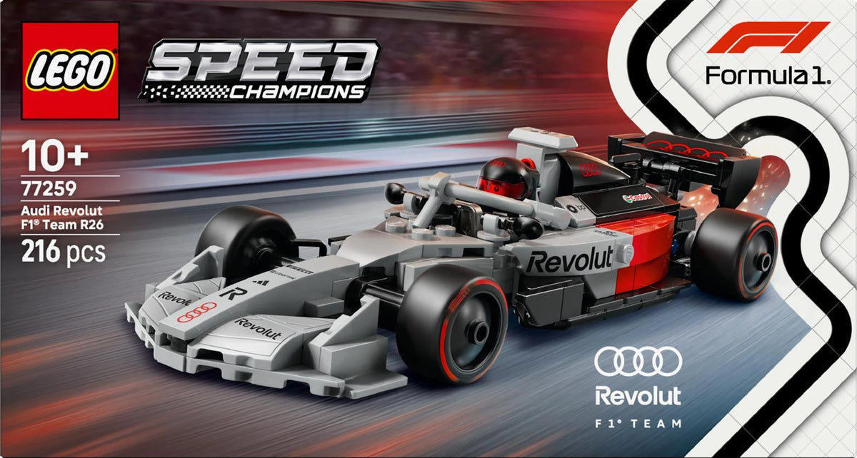 LEGO Speed Champions Audi Revolut F1 Team R26 77259 – 216 Pieces Formula 1 Race Car Building Set with Driver Minifigure