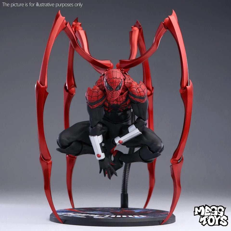 Superior Spidy-Man 16 cm Action Figure with Movable Mechanical Arms – Black & Red | Highly Articulated Collectible