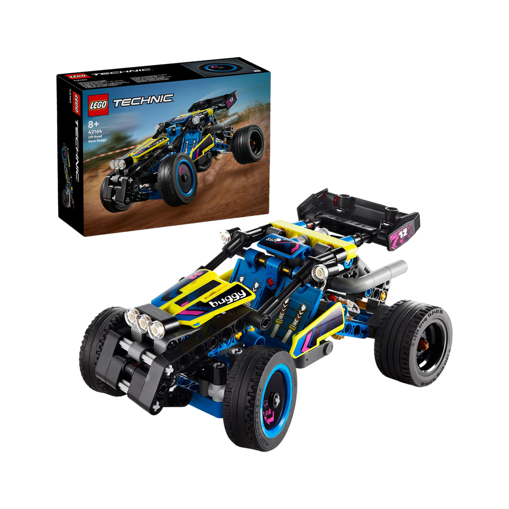 LEGO Technic Off-Road Race Buggy 42164 – 219 Pieces Car Building Set with Moving Engine & Suspension