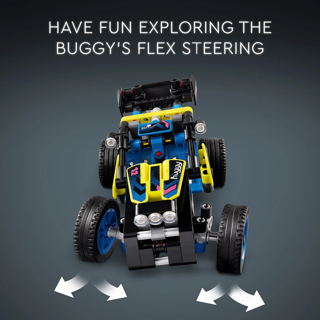 LEGO Technic Off-Road Race Buggy 42164 – 219 Pieces Car Building Set with Moving Engine & Suspension