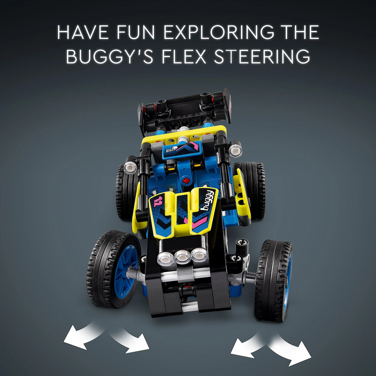 LEGO Technic Off-Road Race Buggy 42164 – 219 Pieces Car Building Set with Moving Engine & Suspension