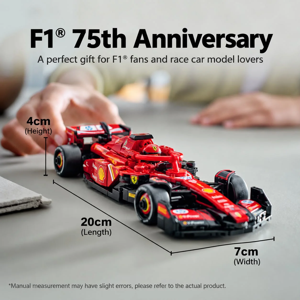Ferrari F1 Race Car Building Blocks Set 68092 – 275 Pieces with Driver Minifigure | 20 cm Formula 1 Model