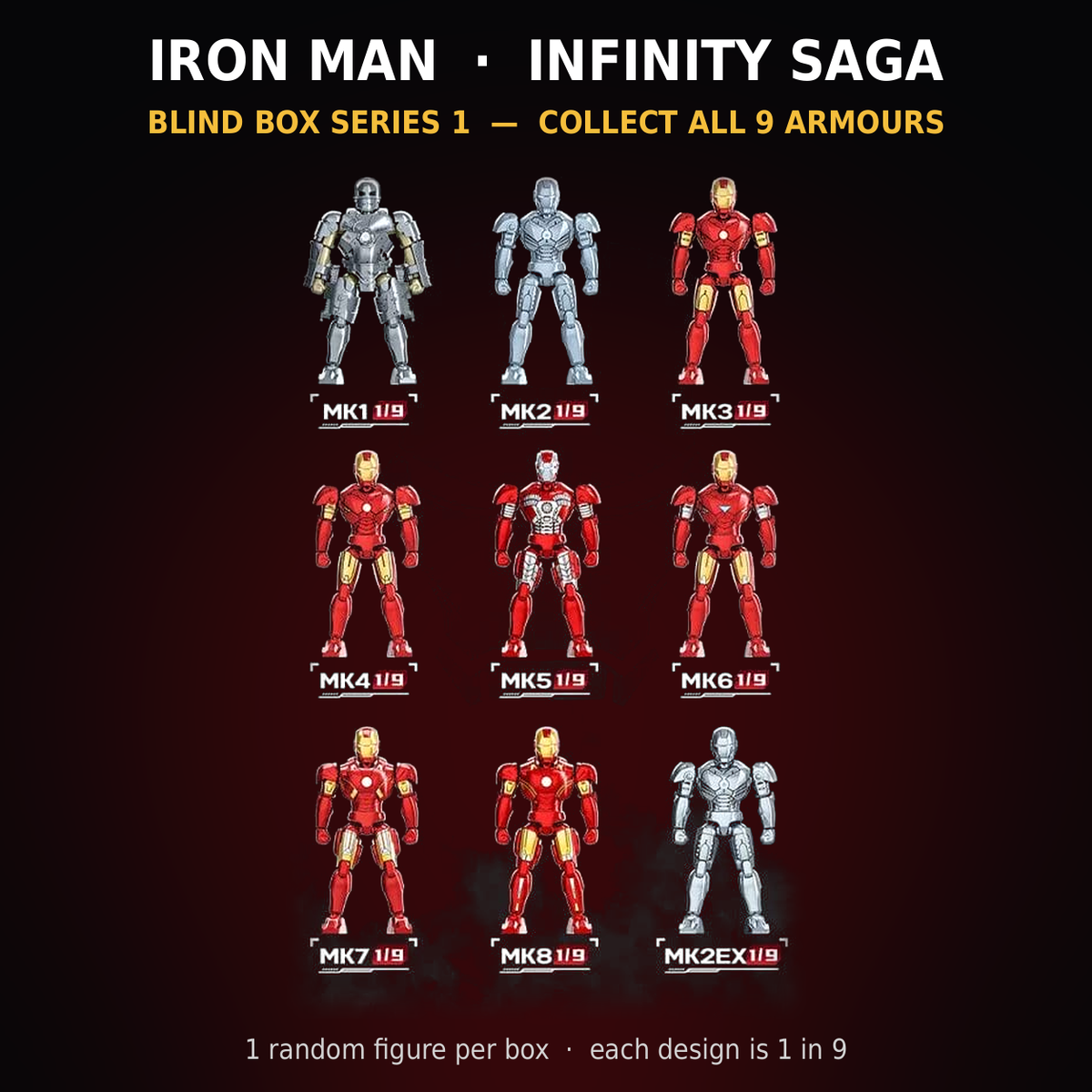 Iron Man Infinity Saga blind box mini figure