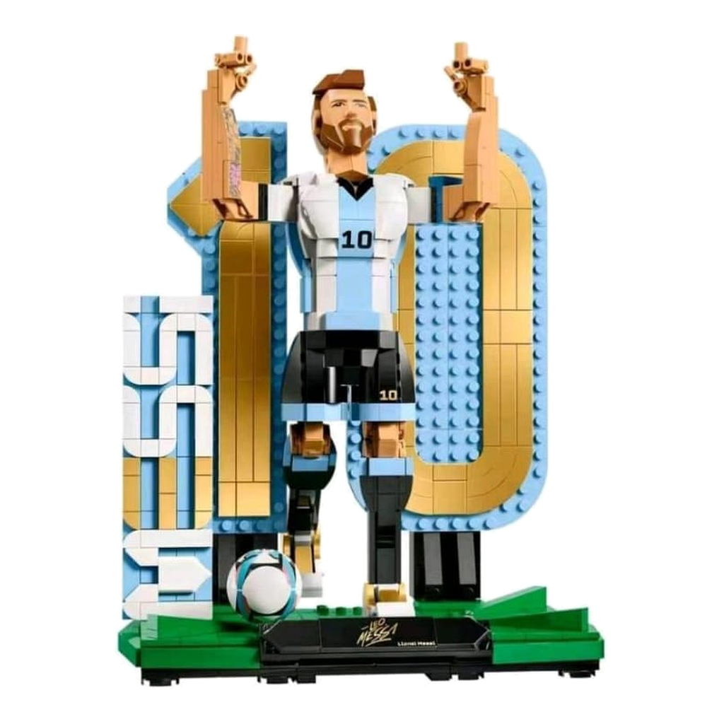 Lionel Messi Football Legend Building Blocks Set 68102 – 958 Pieces No.10 Display Figure with Stand | Football Fan Gift