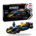 Red Bull Racing F1 race car building blocks set with driver minifigure