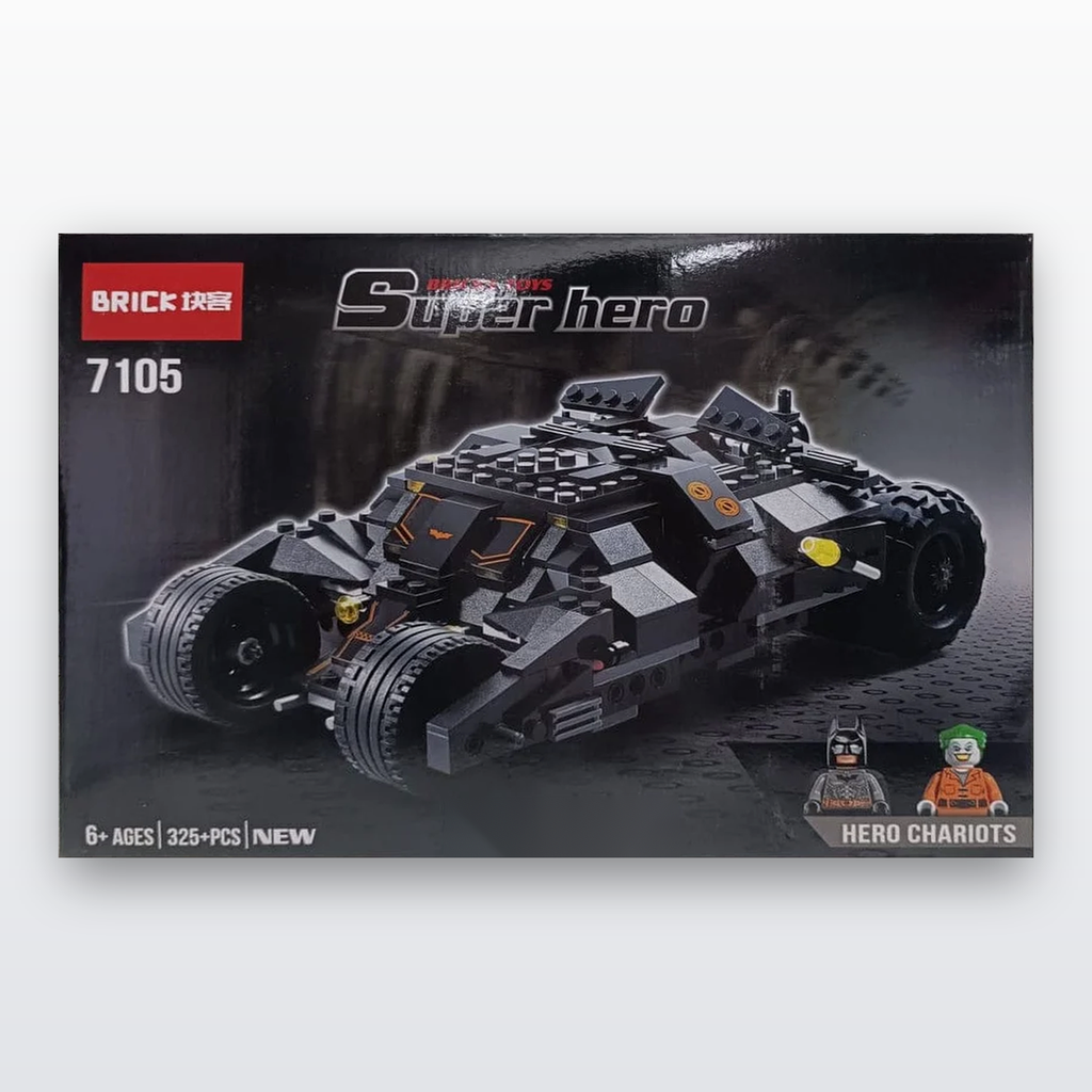 Dark Knight Tumbler Batmobile building blocks set with Batman and Joker minifigures