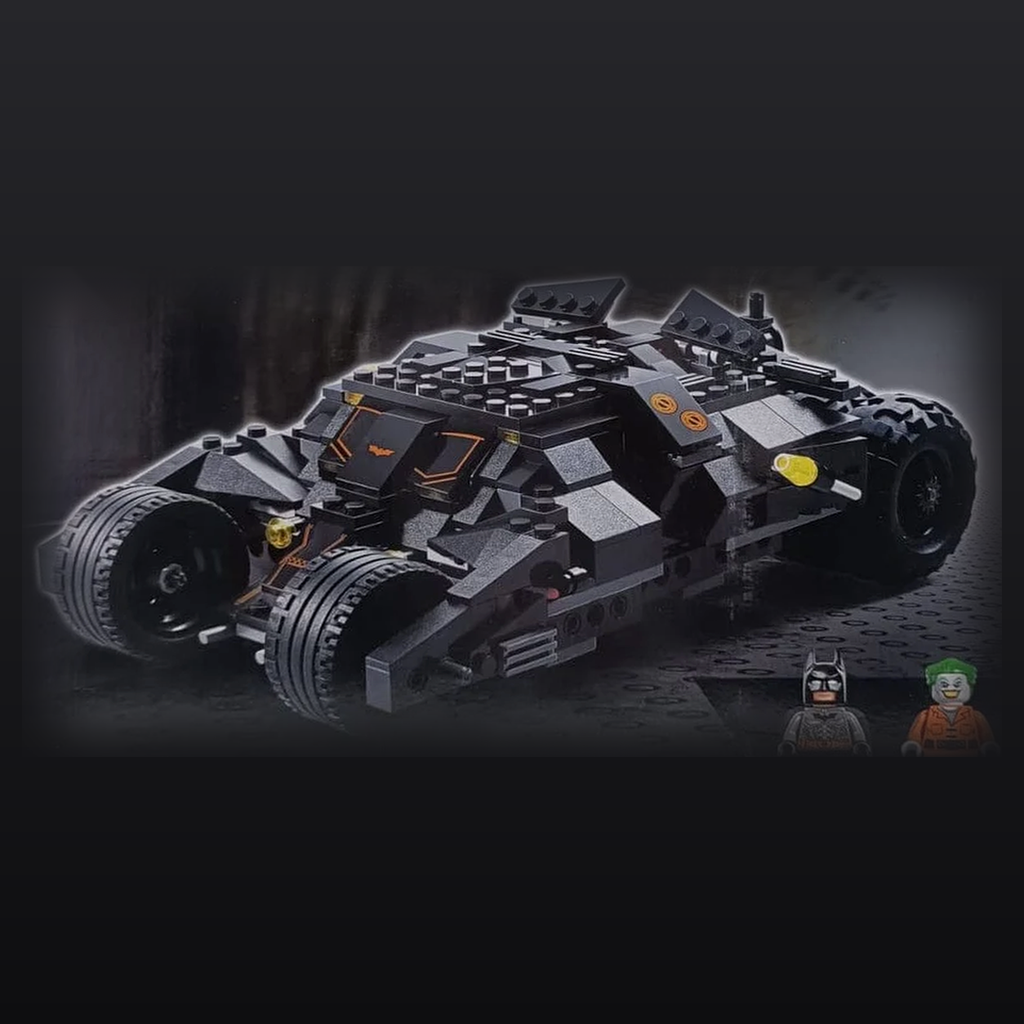 Dark Knight Tumbler Building Blocks Set 7105 – 325+ Pieces Batmobile Model with Batman & Joker Minifigures